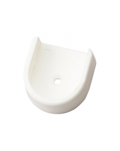 Garderoberørholder Ø25mm Plast M/Tapp Hvit 