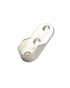 Garderoberørholder Oval 44x15mm Ø4,2mm Zamak Nikkel