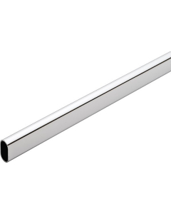 Garderoberør Oval Ø30x15x07mm 3m Krom 