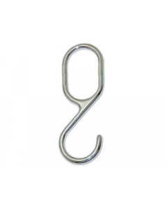 S-Krok For garderoberør 30x15mm Oval Krom